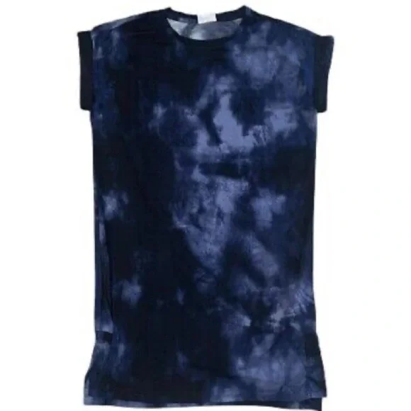 NWT CHELSEA LuLaRoe T-Shirt Dress ~ NAVY BLUE TIE DYE ~ Sizes 3XL - Picture 2 of 6